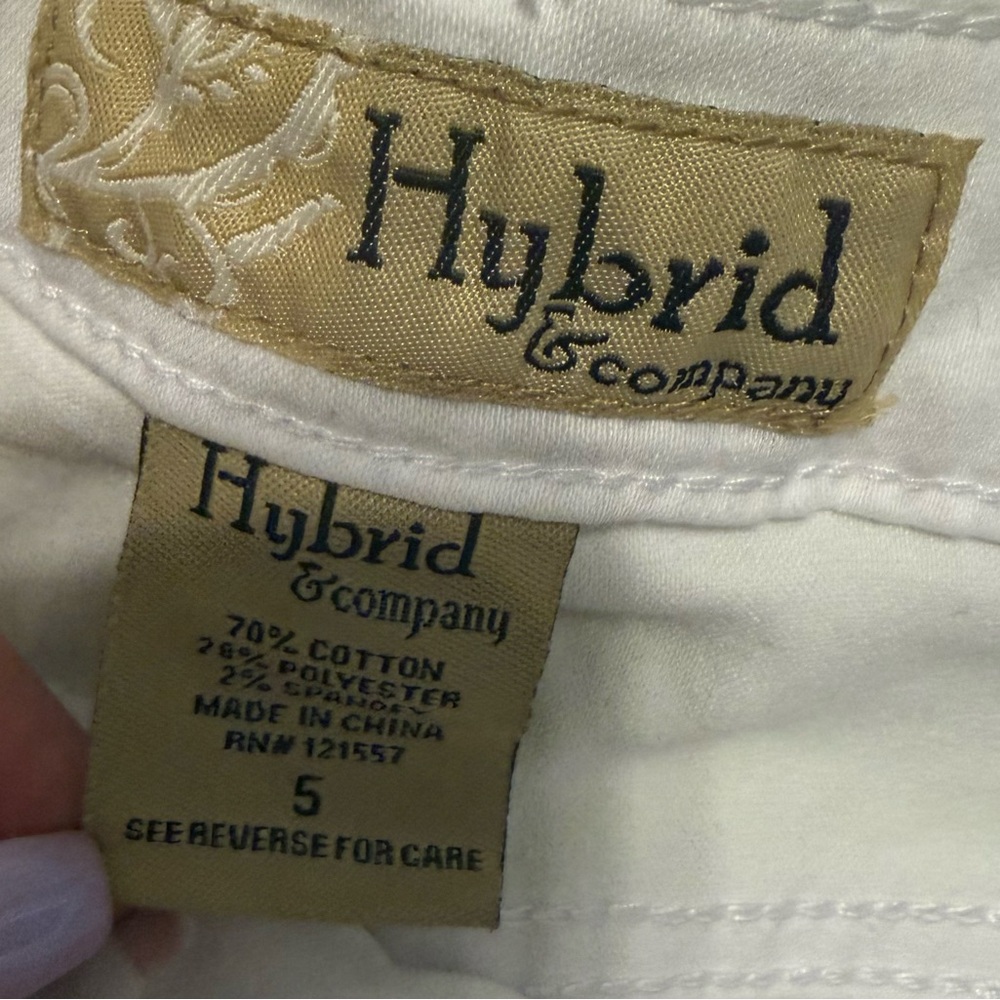 💙♥️🔥Hybrid & Co White Denim Shorts Size 5 | Classic Summer Jean Shorts - Picture 4 of 5